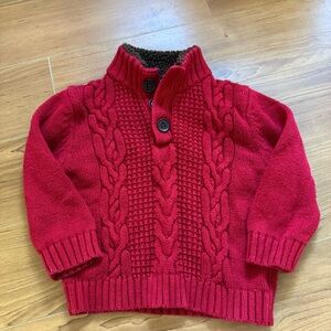 Cherished Teddies Red Cable Knit Sweater
